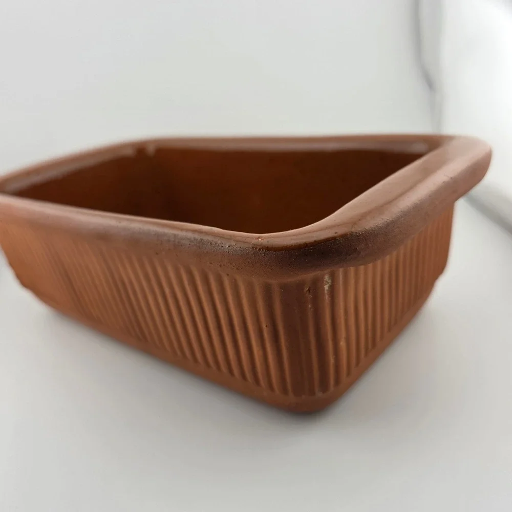 Terracotta Loaf Pan Baking Dish Clay Ramekin Oven‎ Safe Bread Cake